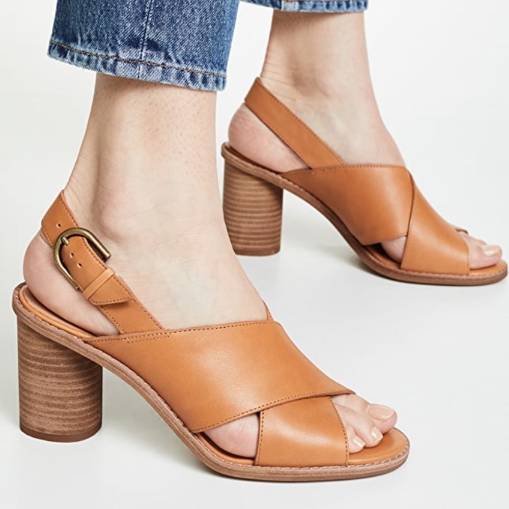 Madewell The Ruthie Crisscross Sandals in Leather